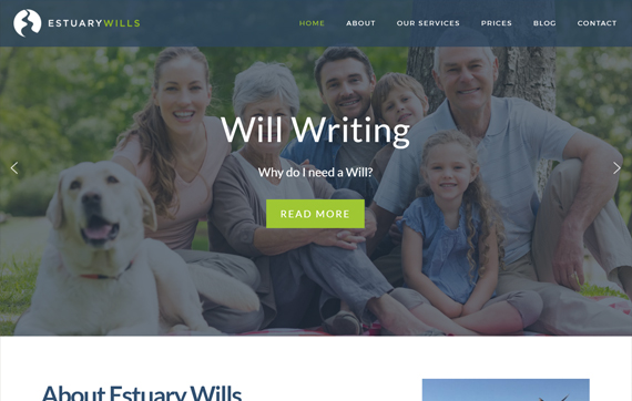 Estuary Wills - Website Design Essex Portfolio