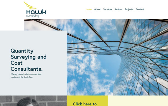 Hawk Surveying - Website Design Essex Portfolio